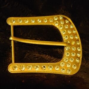 Gold Studded Belt Buckle